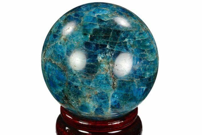 Bright Blue Apatite Sphere - Madagascar #121802